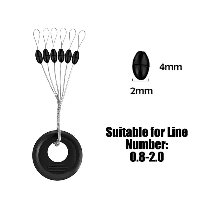 600Pcs 100 Group Set Rubber Space Beans Oval Stopper Fishing Bobber For Fly Fishing Accessories Spinner Bait Fish Tool - Cozy & Co. Market