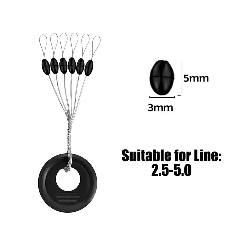 600Pcs 100 Group Set Rubber Space Beans Oval Stopper Fishing Bobber For Fly Fishing Accessories Spinner Bait Fish Tool - Cozy & Co. Market