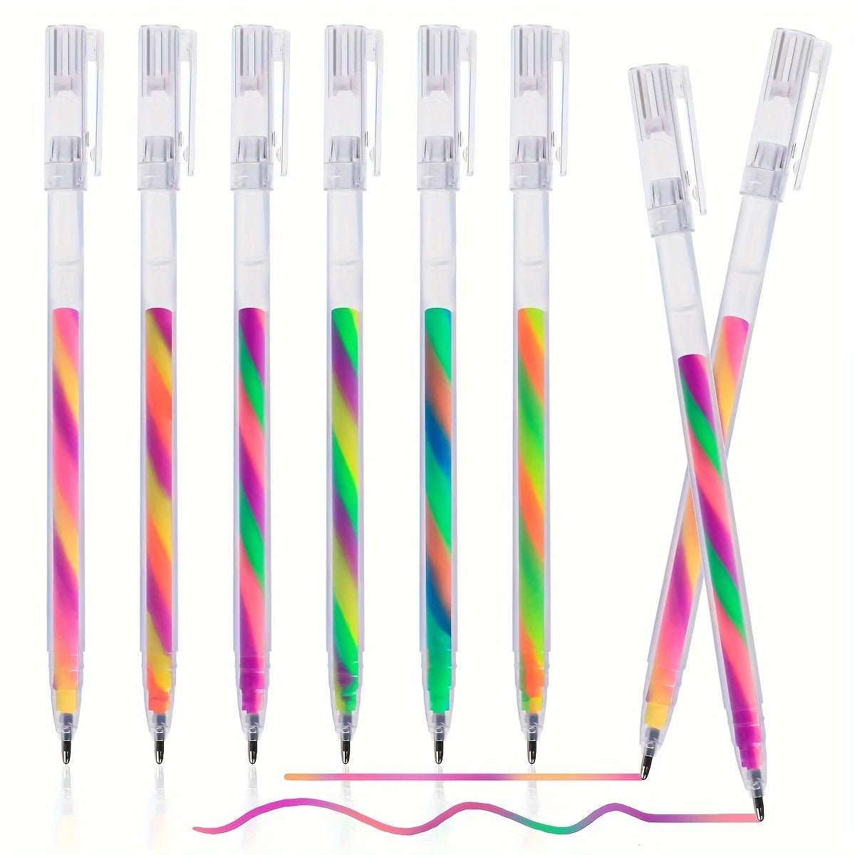 6pcs Glitter Gel Highlighter Pens Set - 1.2mm Vibrant Colors, Smooth Writing, Perfect for Journals, DIY Crafts, Greeting Cards, - Cozy & Co. Market