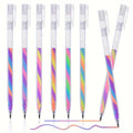 6pcs Glitter Gel Highlighter Pens Set - 1.2mm Vibrant Colors, Smooth Writing, Perfect for Journals, DIY Crafts, Greeting Cards, - Cozy & Co. Market