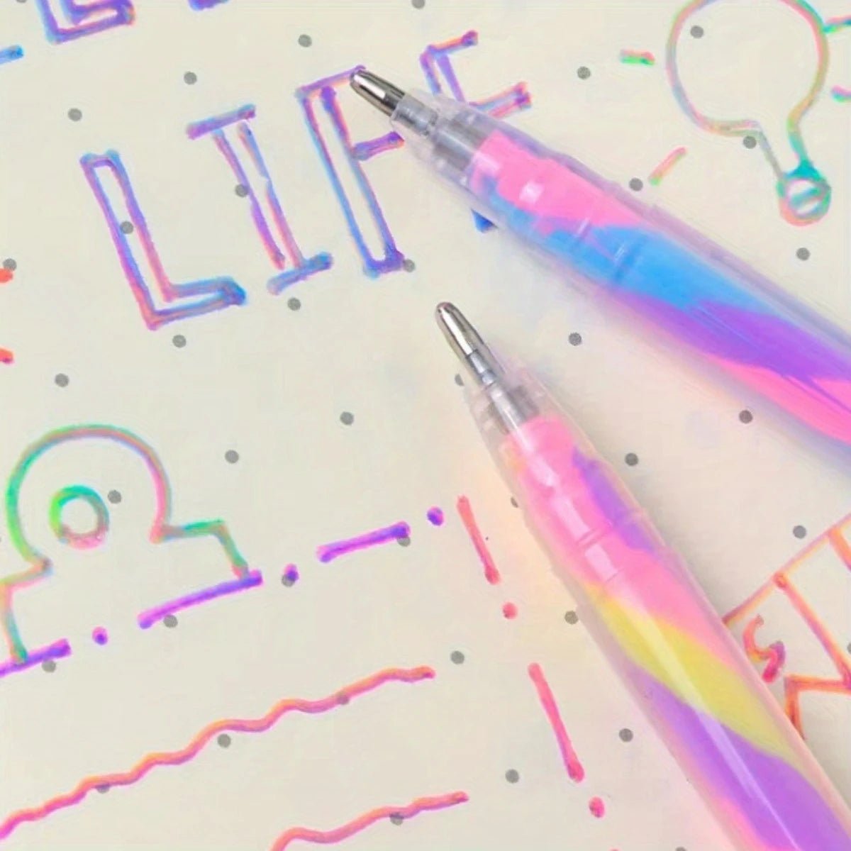 6pcs Glitter Gel Highlighter Pens Set - 1.2mm Vibrant Colors, Smooth Writing, Perfect for Journals, DIY Crafts, Greeting Cards, - Cozy & Co. Market