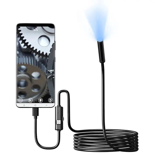 7.0MM TYPE-C Endoscope Camera IP67 Waterproof 6 LEDs Adjustable USB Android Flexible Inspection Borescope Cameras for Phone PC - Cozy & Co. Market