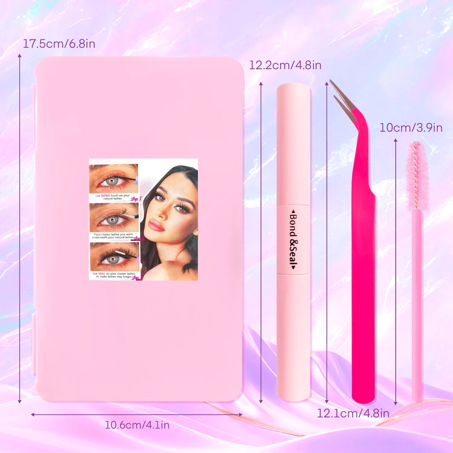 720/200pcs eyelash Extension Kit Fluffy Eyelash Extension kit with Lash Bond and Seal Lash Tweezers Thick Lash Clusters Wispy - Cozy & Co. Market
