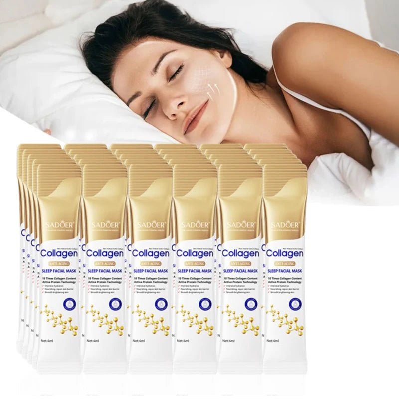 80pcs SADOER Collagen Sleeping Facial Masks Face skincare Moisturizing Brightening Firming Hydrating Face Mask Facial Skin Care - Cozy & Co. Market