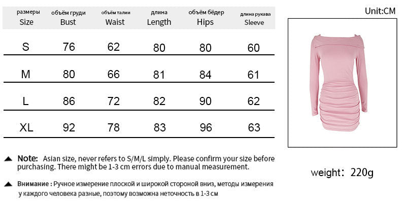 AC452 European and American Cross-border Early Spring Slim Fit dress Women's 2024 New Slim Fit Slimming Long Sleeve Hip Skirt Women - Cozy & Co. Market
