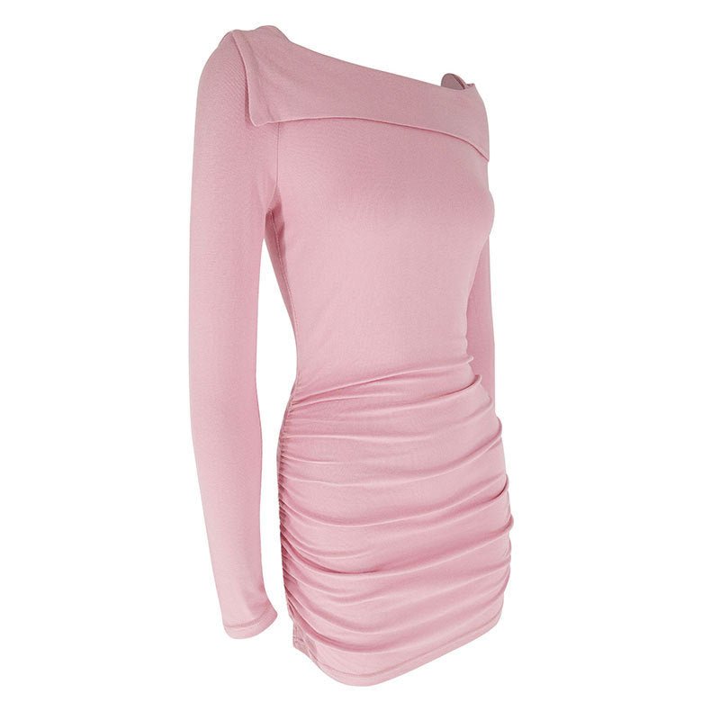 AC452 European and American Cross-border Early Spring Slim Fit dress Women's 2024 New Slim Fit Slimming Long Sleeve Hip Skirt Women - Cozy & Co. Market