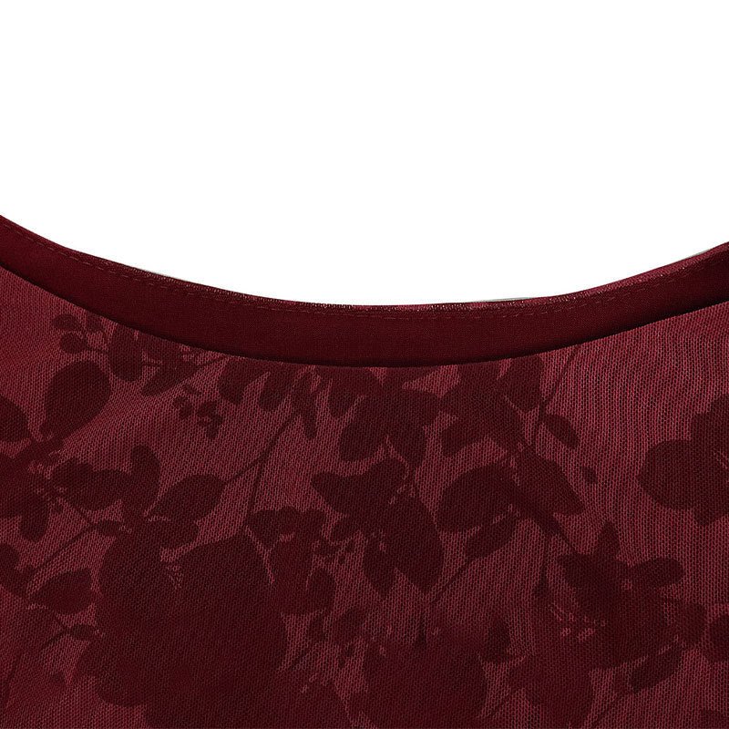 AC668 European and American Cross-border Explosions 2024 Early Spring Sexy Hot Girl Mesh Floral Crewneck Long Sleeve dress Women - Cozy & Co. Market