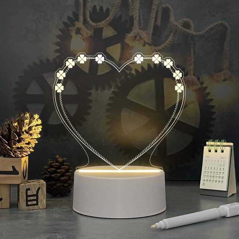 Acrylic Calendar Memo Board with LED Night Light - Cozy & Co. Market