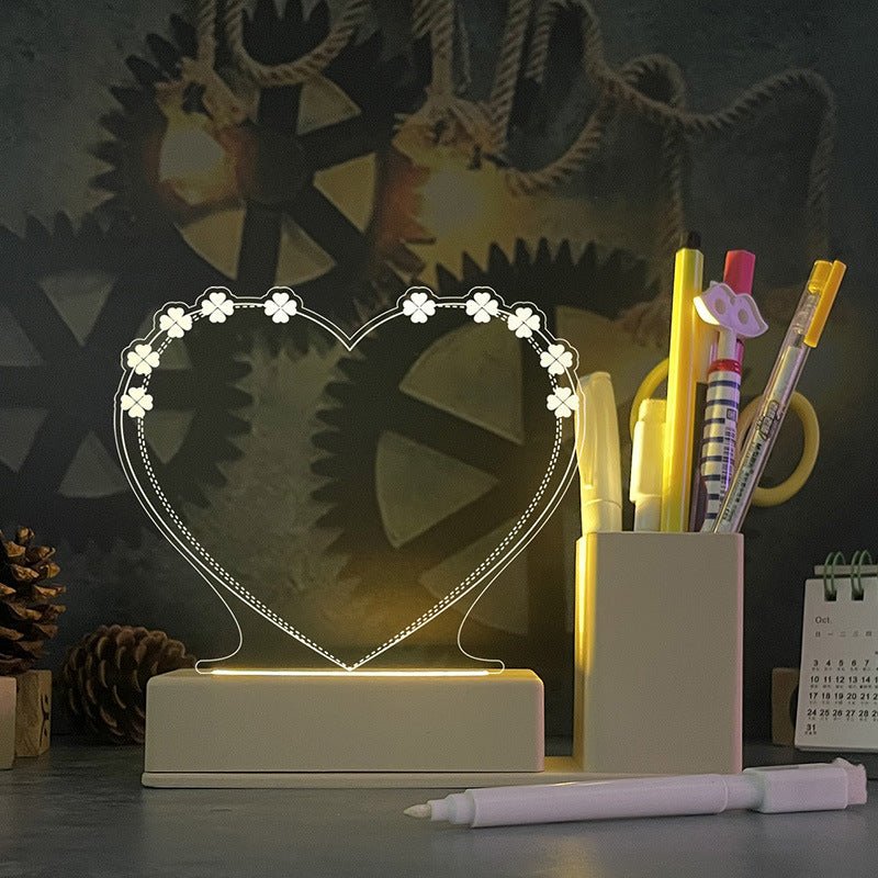Acrylic Calendar Memo Board with LED Night Light - Cozy & Co. Market