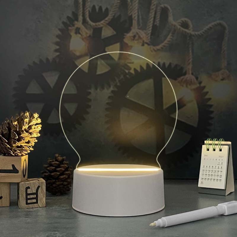 Acrylic Calendar Memo Board with LED Night Light - Cozy & Co. Market