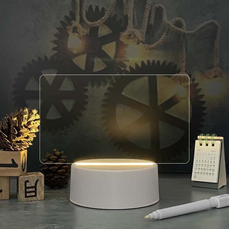 Acrylic Calendar Memo Board with LED Night Light - Cozy & Co. Market