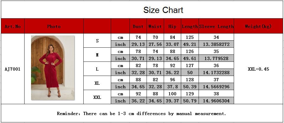 AJ7001 New Foreign Trade Women's Long Skirt European and American Stretch Pleated dress (Not Including Belt) - Cozy & Co. Market