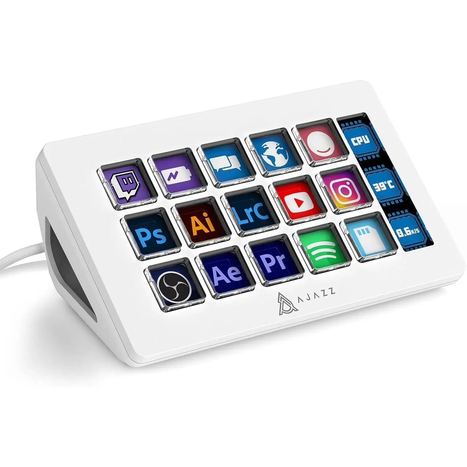 Ajazz AKP153E Visual Keyboard LCD Display Keys Programmable Shortcut Keyboard Macro Keys Programmable Desktop Controller - Cozy & Co. Market