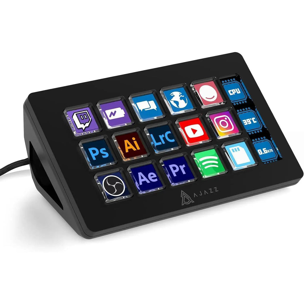Ajazz AKP153E Visual Keyboard LCD Display Keys Programmable Shortcut Keyboard Macro Keys Programmable Desktop Controller - Cozy & Co. Market