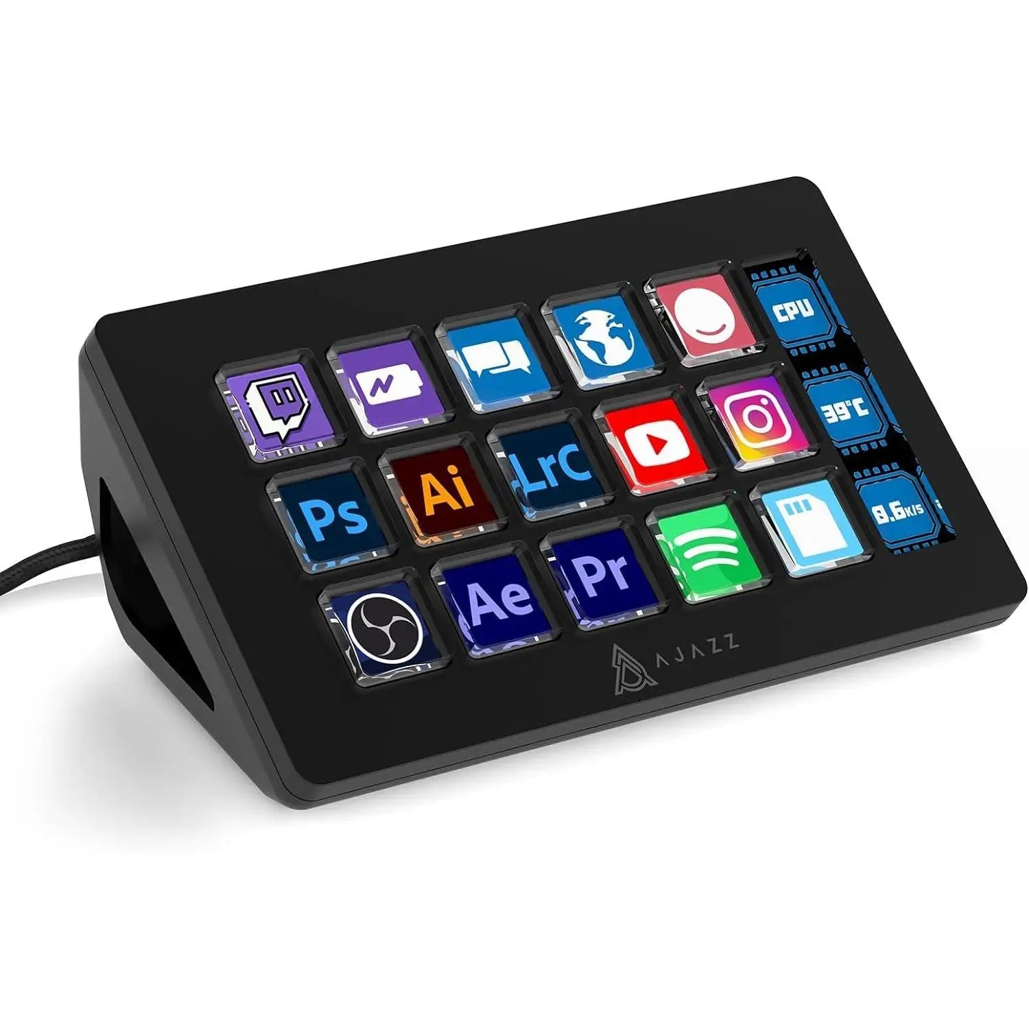 Ajazz AKP153E Visual Keyboard LCD Display Keys Programmable Shortcut Keyboard Macro Keys Programmable Desktop Controller - Cozy & Co. Market