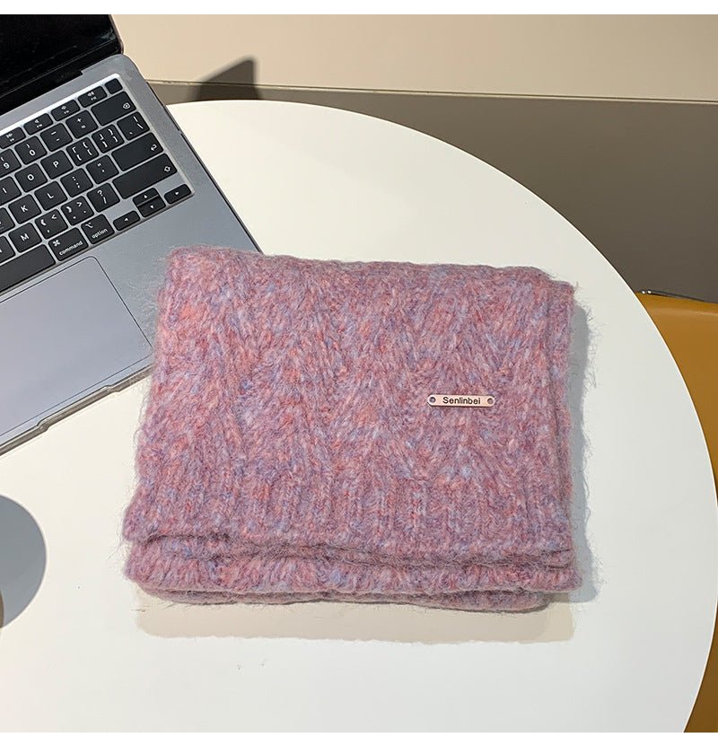 Albaca Alpaca Scarf Women's Winter New Wool Blended Korean Fashionable Student High-grade Knitted Scarf - Cozy & Co. Market
