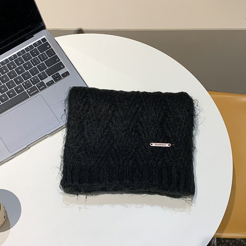 Albaca Alpaca Scarf Women's Winter New Wool Blended Korean Fashionable Student High-grade Knitted Scarf - Cozy & Co. Market
