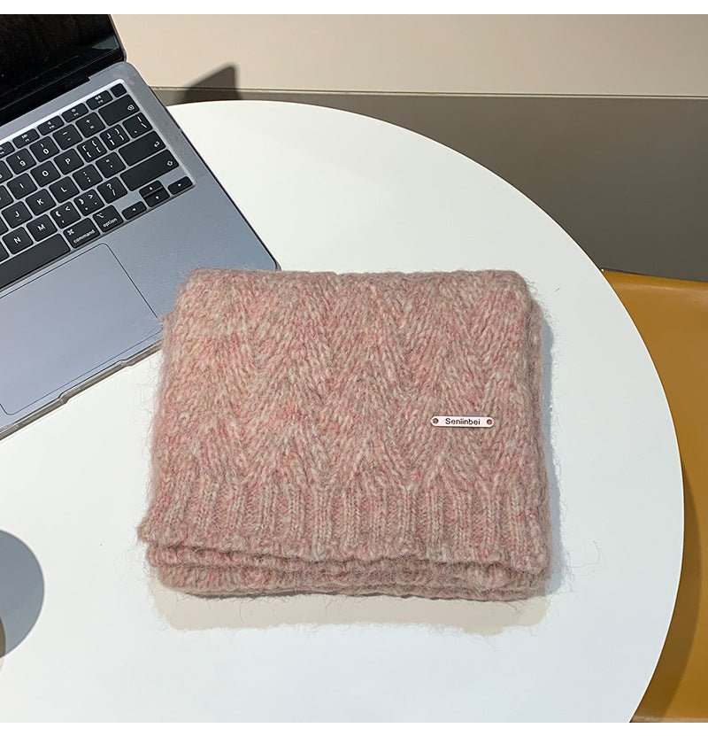 Albaca Alpaca Scarf Women's Winter New Wool Blended Korean Fashionable Student High-grade Knitted Scarf - Cozy & Co. Market