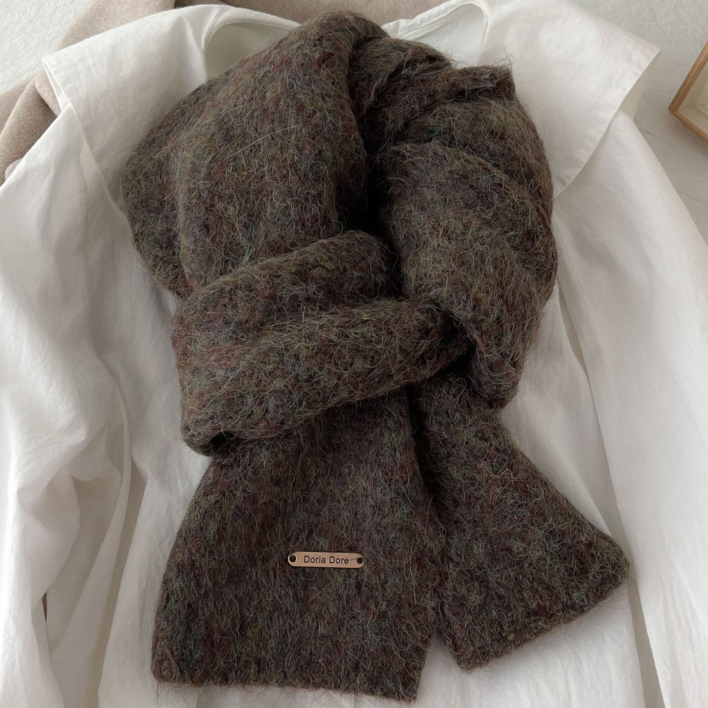 Albaca Alpaca Scarf Women's Winter New Wool Blended Korean Fashionable Student High-grade Knitted Scarf - Cozy & Co. Market