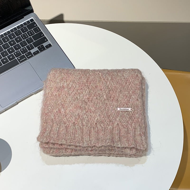 Albaca Alpaca Scarf Women's Winter New Wool Blended Korean Fashionable Student High-grade Knitted Scarf - Cozy & Co. Market