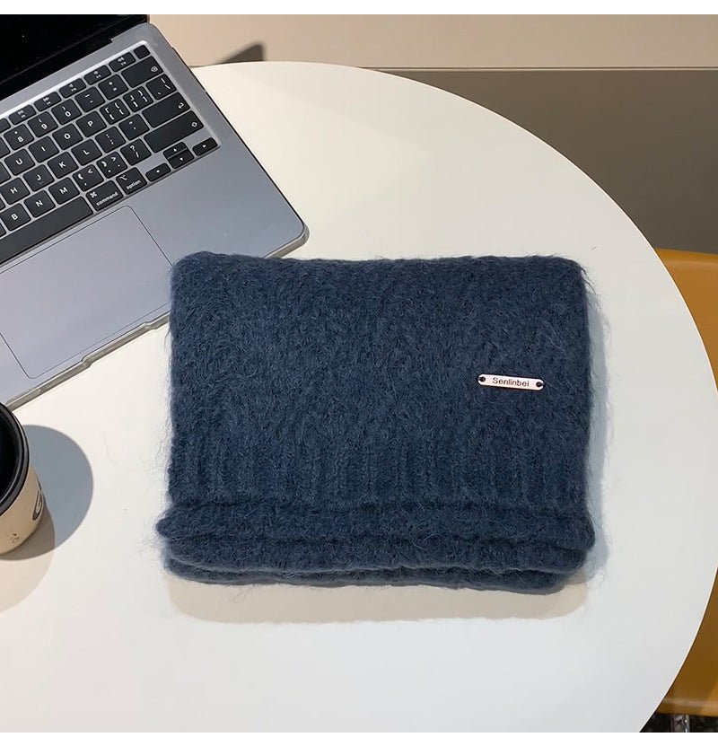 Albaca Alpaca Scarf Women's Winter New Wool Blended Korean Fashionable Student High-grade Knitted Scarf - Cozy & Co. Market
