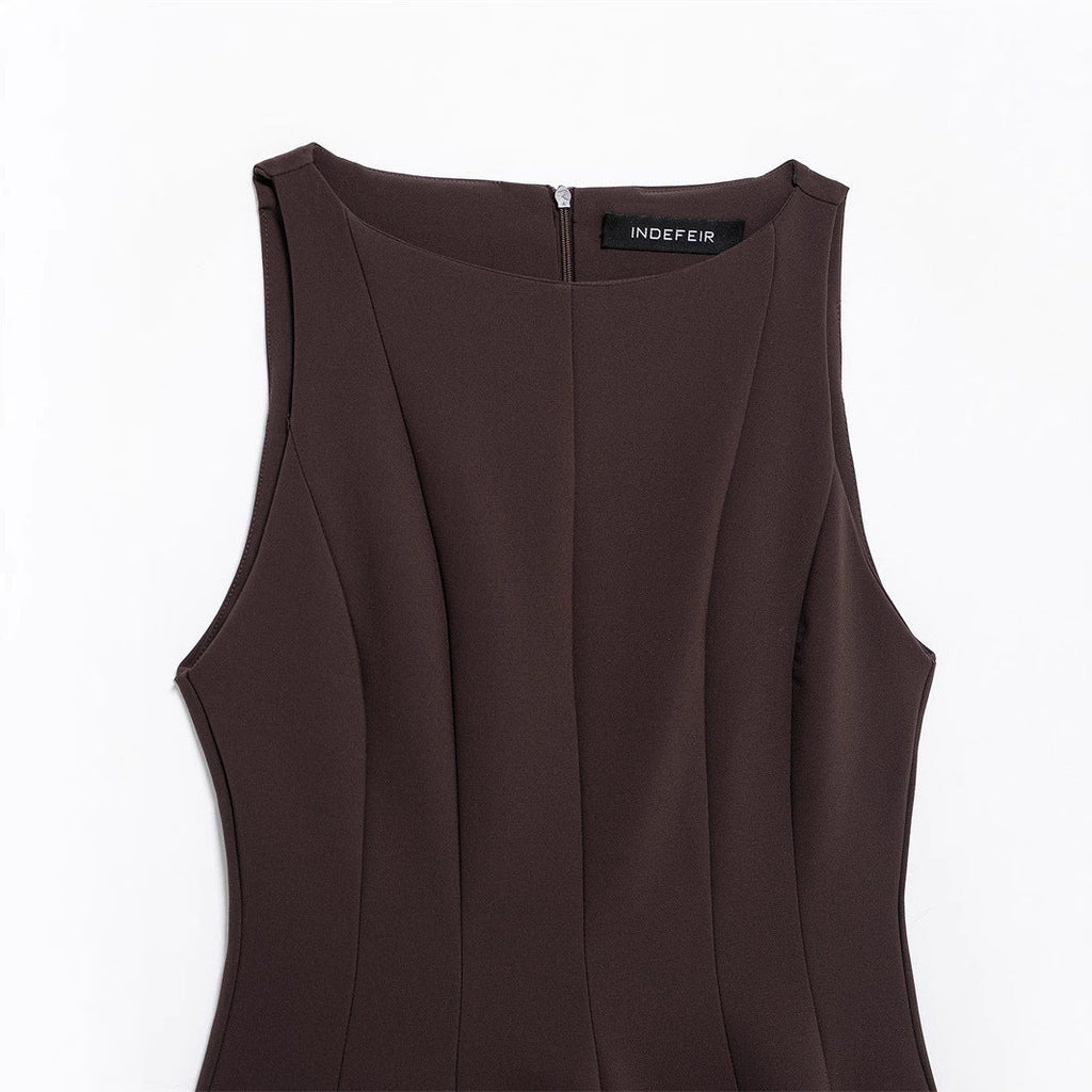 Aliexpress Saw Independent Site New Dress Women's Fashion European and American Style Sleeveless Versatile Solid Color Design 3067230 - Cozy & Co. Market