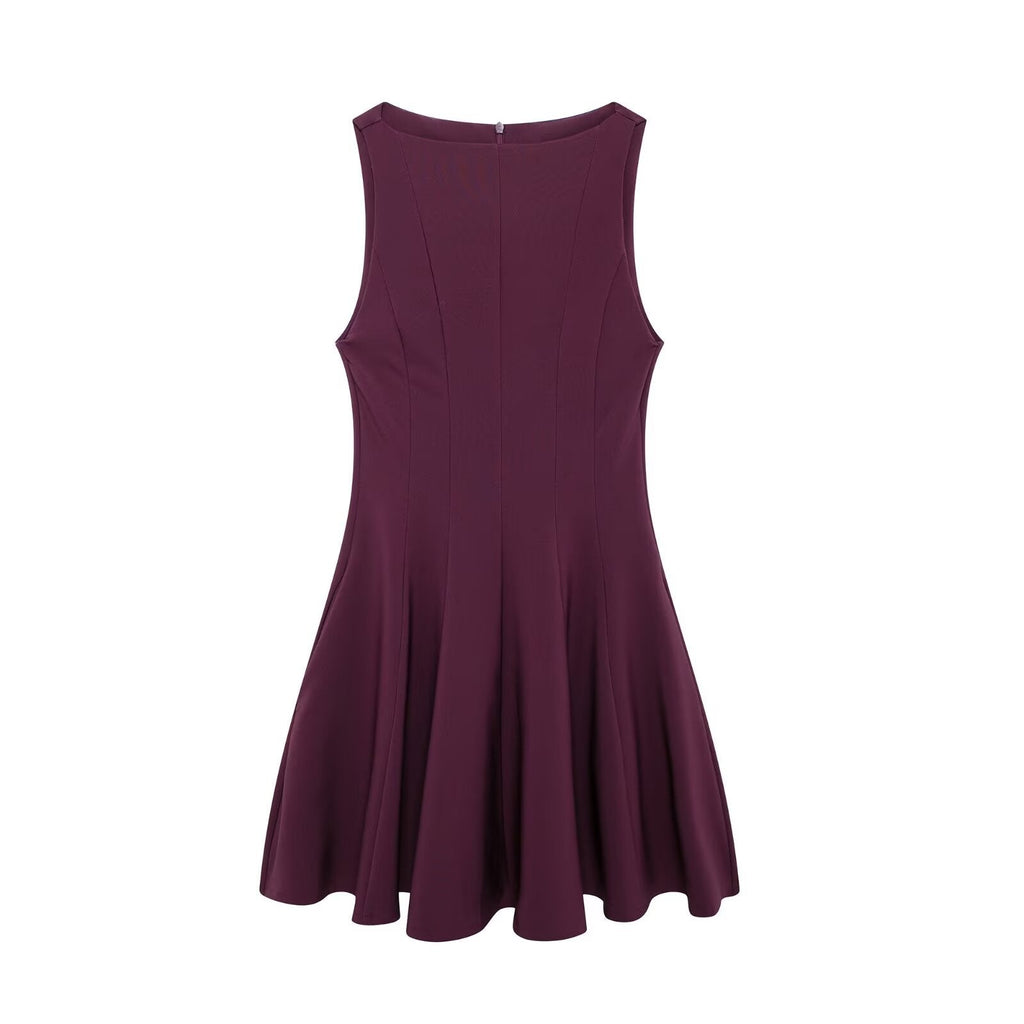 Aliexpress Saw Independent Site New Dress Women's Fashion European and American Style Sleeveless Versatile Solid Color Design 3067230 - Cozy & Co. Market
