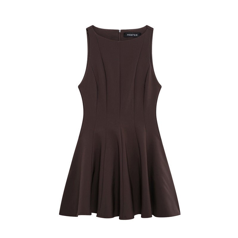 Aliexpress Saw Independent Site New Dress Women's Fashion European and American Style Sleeveless Versatile Solid Color Design 3067230 - Cozy & Co. Market
