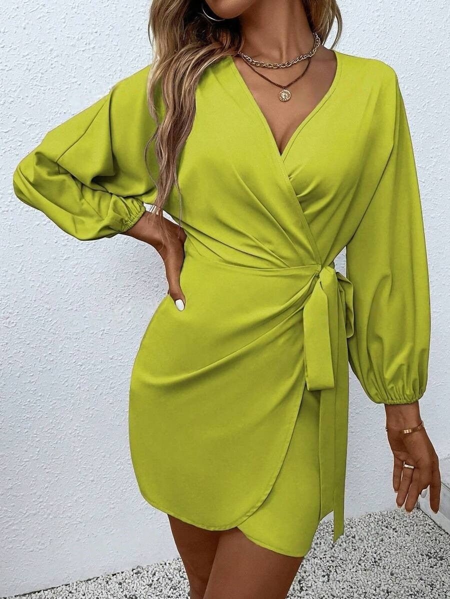 Amazon Cross-Border Export Spring and Summer New Women's Clothing European and American Independent Station Sexy Lace-Up Satin Dress - Cozy & Co. Market