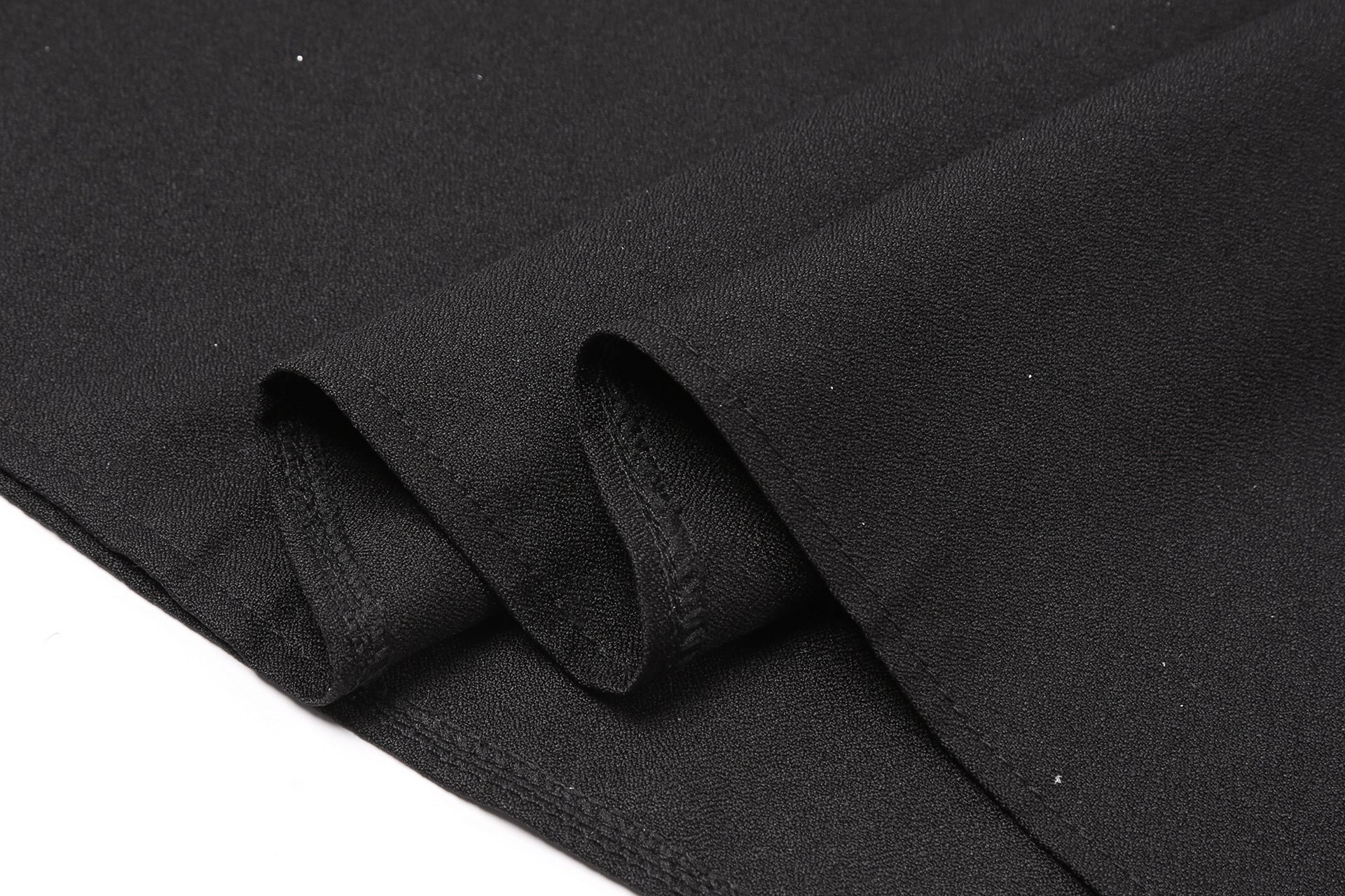 Amazon European and American Cross-Border New Women's Pure Color Off-Shoulder Sleeve Casual Fashion Deep V Neck Sequin Splicing Dress - Cozy & Co. Market