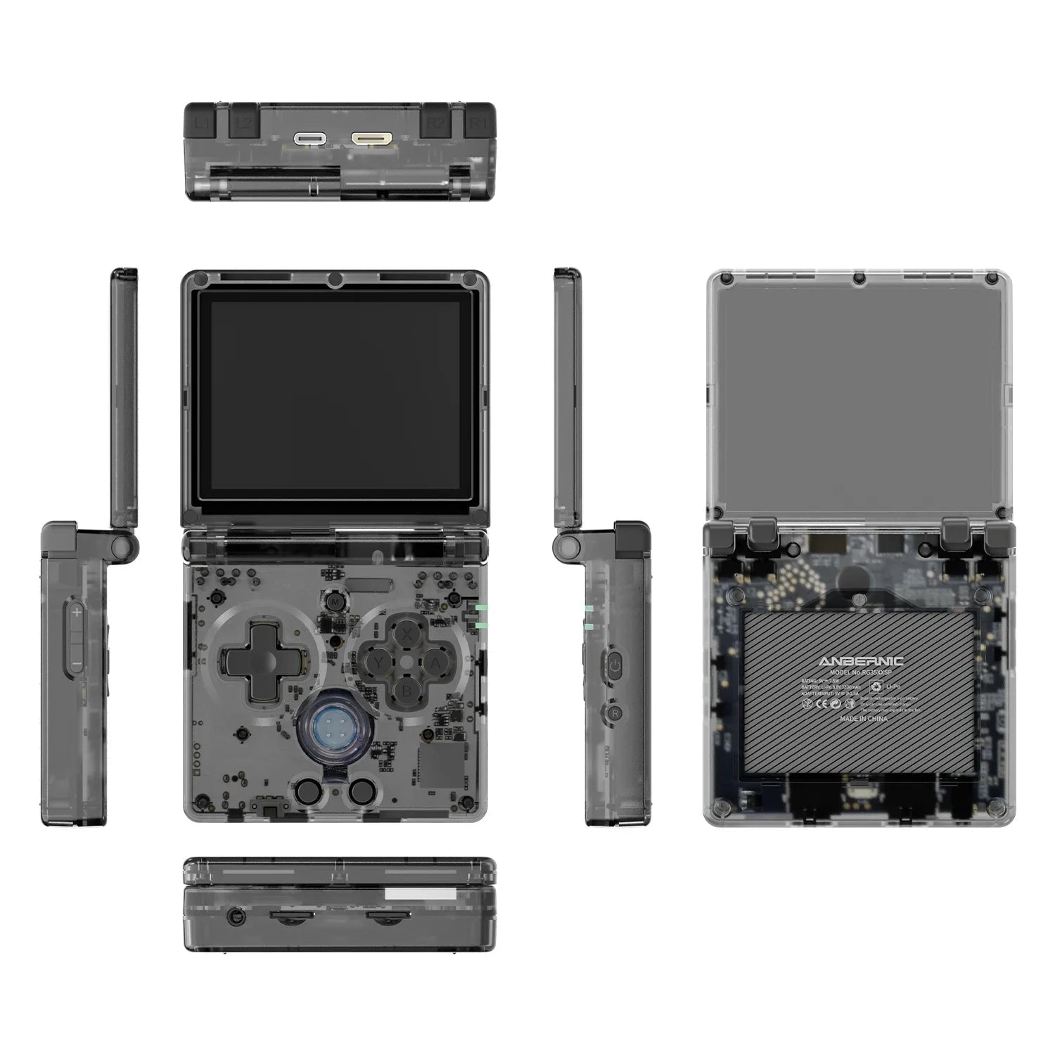 ANBERNIC RG35XXSP Flip Game Console 3.5'' IPS Screen Mini HDMI Output WiFi Bluetooth 4.2 E-book Linux Video Console Player Gifts - Cozy & Co. Market
