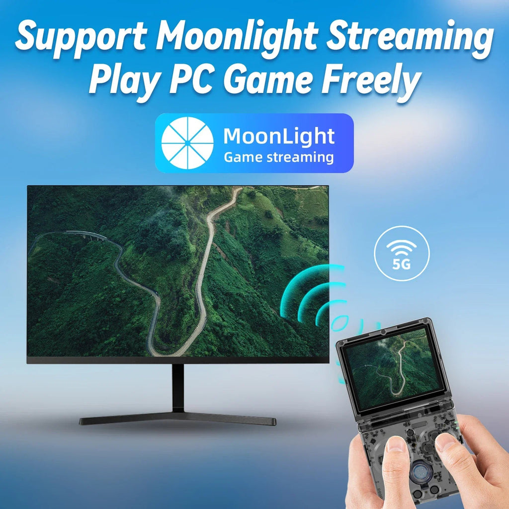 ANBERNIC RG35XXSP Flip Game Console 3.5'' IPS Screen Mini HDMI Output WiFi Bluetooth 4.2 E-book Linux Video Console Player Gifts - Cozy & Co. Market