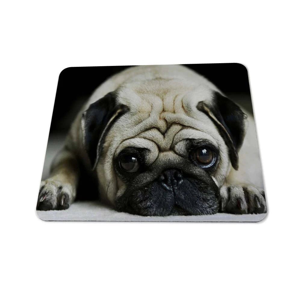 Animal Pug Overlock Gaming Rubber Dog Mouse Pad Silicon Mat Gaming Mouse Pad 180 * 220mm - Cozy & Co. Market