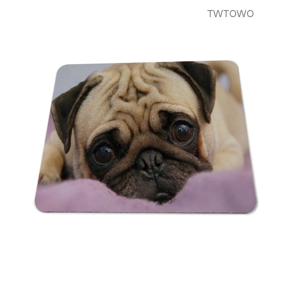 Animal Pug Overlock Gaming Rubber Dog Mouse Pad Silicon Mat Gaming Mouse Pad 180 * 220mm - Cozy & Co. Market