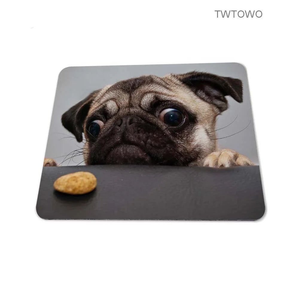 Animal Pug Overlock Gaming Rubber Dog Mouse Pad Silicon Mat Gaming Mouse Pad 180 * 220mm - Cozy & Co. Market