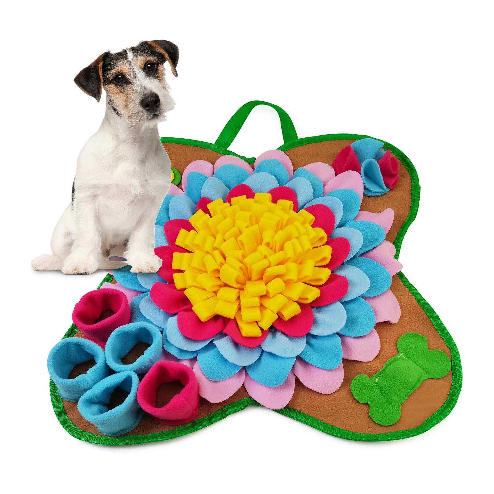 Ankilo Snuffle Mat for Dogs 20*20 Interactive Foraging Puzzle Blanket Dog Feeding Mat with Non-Slip Bottom Foldable Pet Snuffle Mat for Sniffing Slow Feeding and Stress Release - Cozy & Co. Market