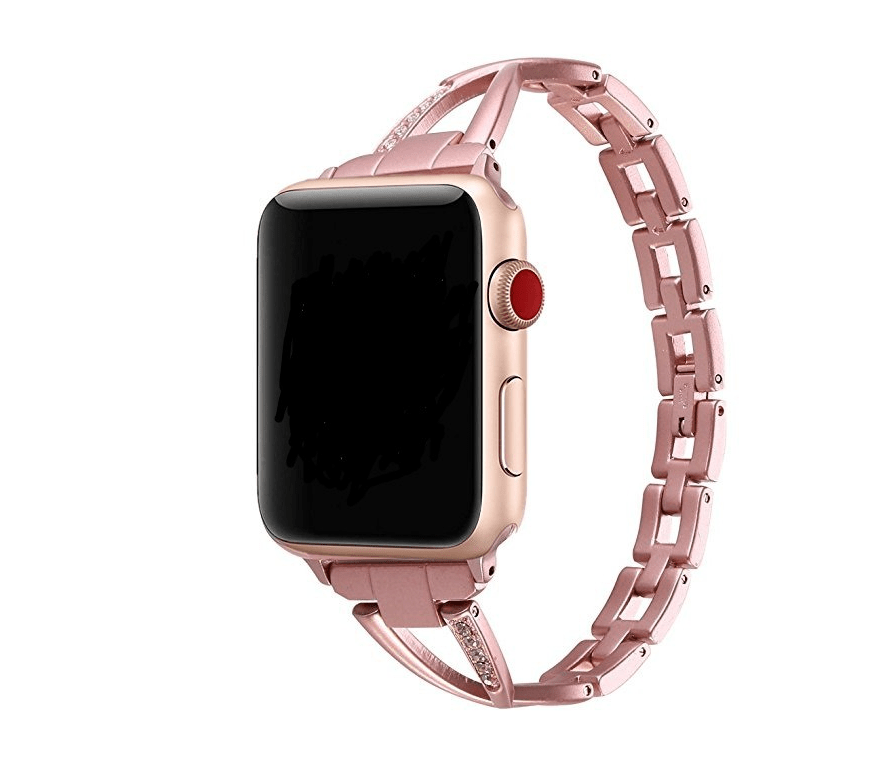 Apple Watch Band X-Type Stainless Steel with Diamonds - Cozy & Co. Market