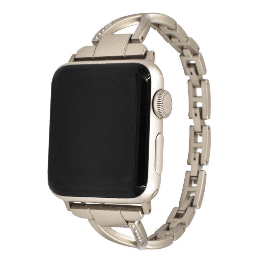 Apple Watch Band X-Type Stainless Steel with Diamonds - Cozy & Co. Market