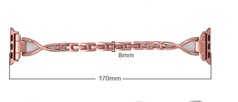 Apple Watch Band X-Type Stainless Steel with Diamonds - Cozy & Co. Market