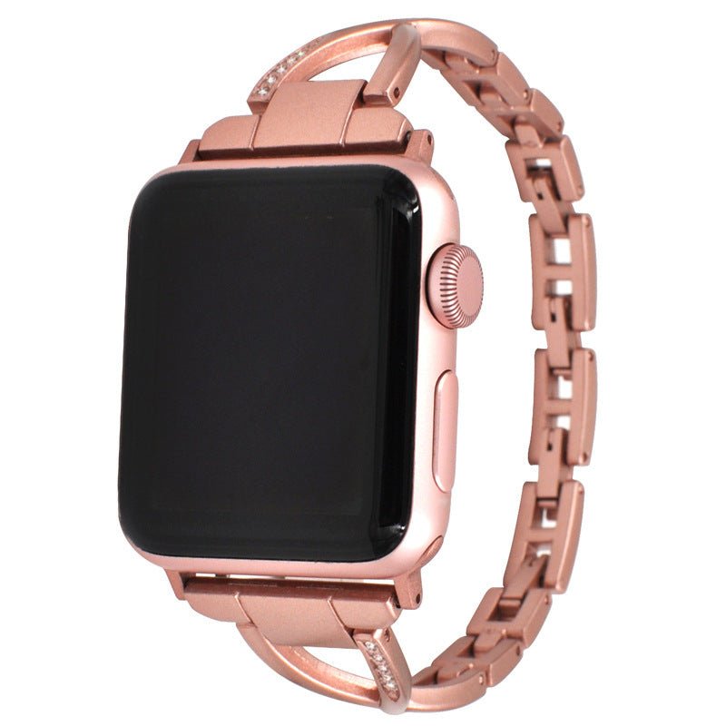 Apple Watch Band X-Type Stainless Steel with Diamonds - Cozy & Co. Market