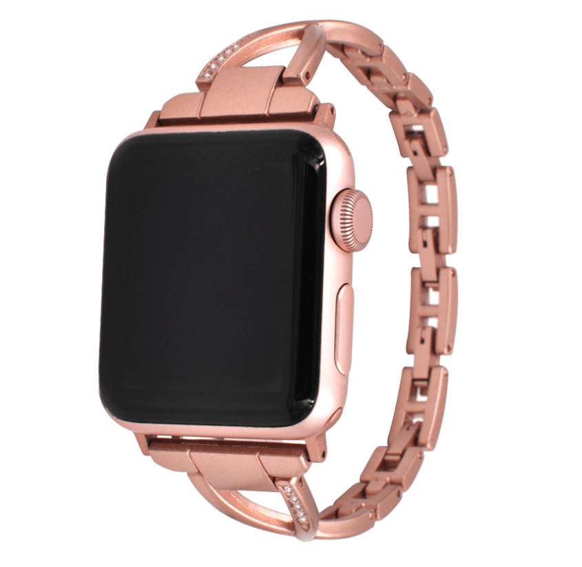 Apple Watch Band X-Type Stainless Steel with Diamonds - Cozy & Co. Market