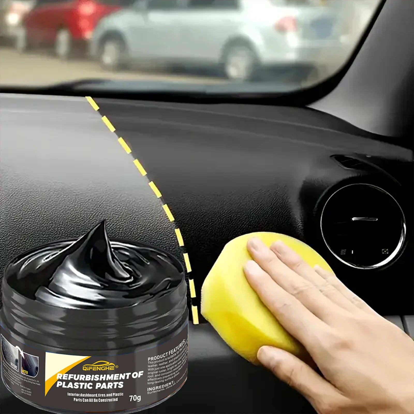 automotive plastic repair agent-interior and exterior plastic polishing wax, scratch repair anti-aging cream, suitable for tires - Cozy & Co. Market