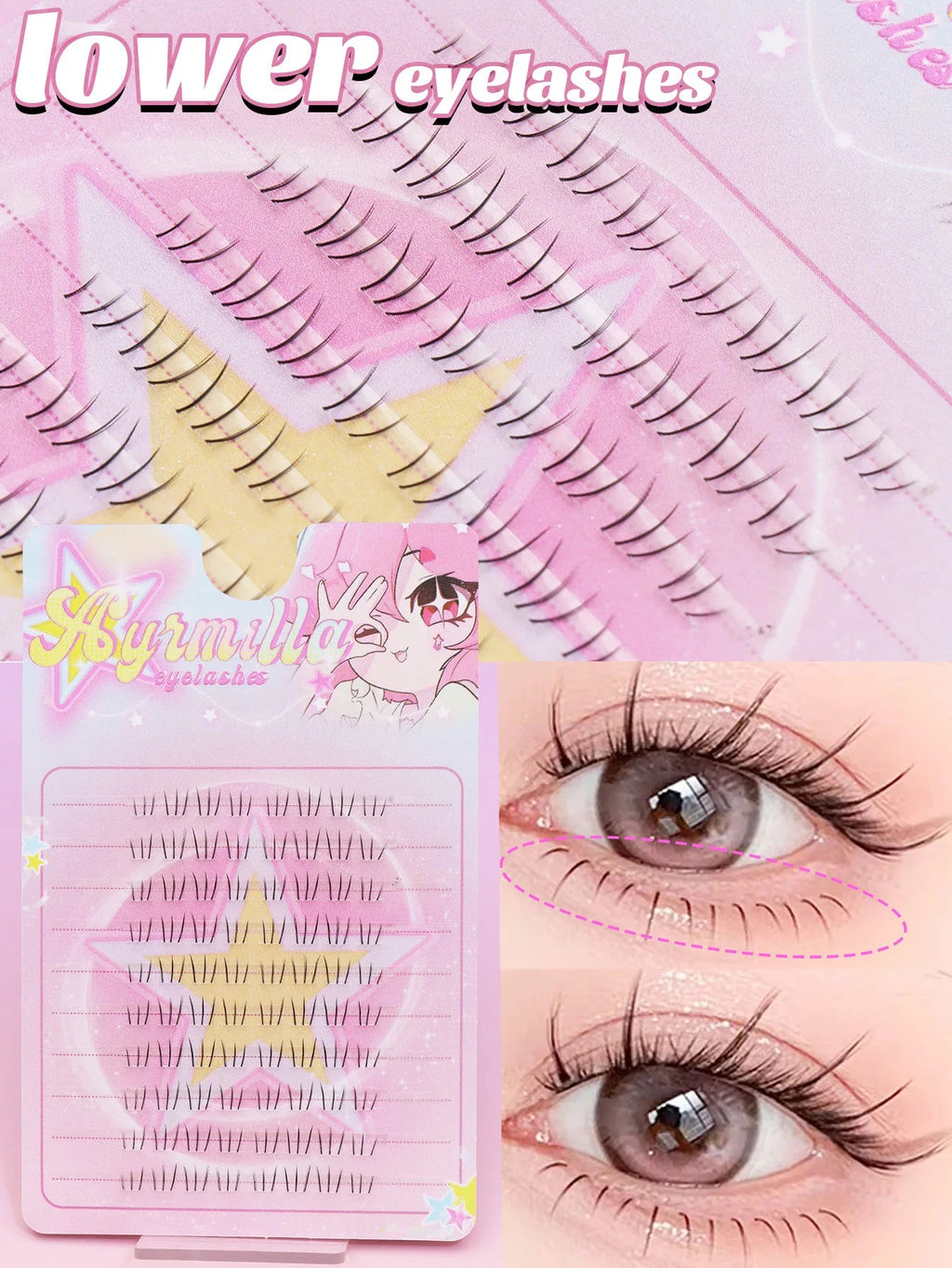Ayr 80PCS C curl brown style Eyelash Extension Winged Individual Lashes Natural Segmented Eyelash Bundles Makeup Tools - Cozy & Co. Market
