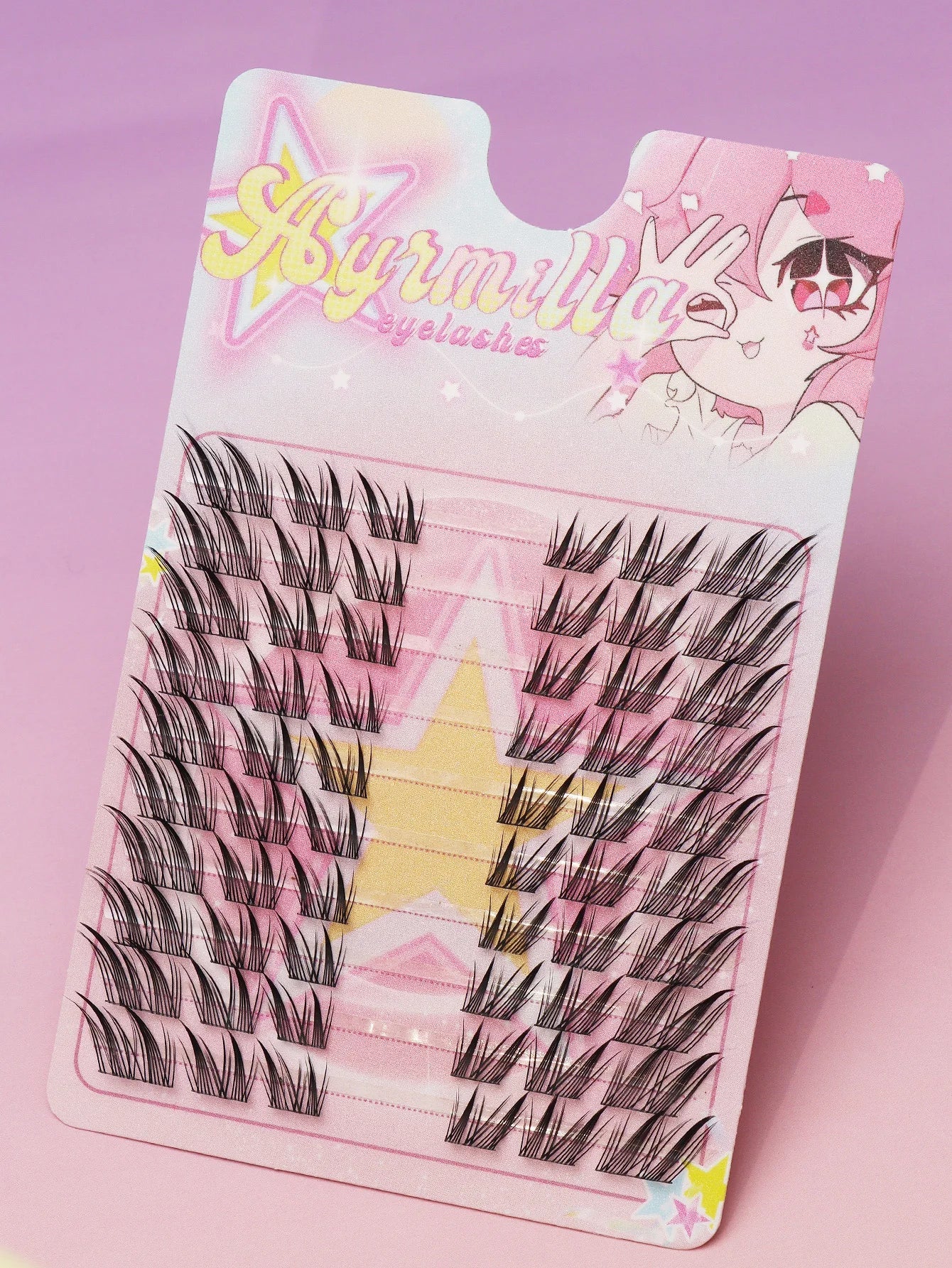 Ayr 80PCS C curl brown style Eyelash Extension Winged Individual Lashes Natural Segmented Eyelash Bundles Makeup Tools - Cozy & Co. Market