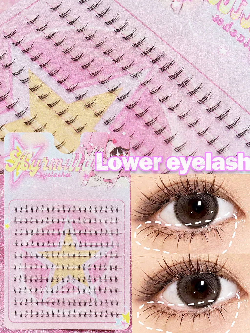 Ayr 80PCS C curl brown style Eyelash Extension Winged Individual Lashes Natural Segmented Eyelash Bundles Makeup Tools - Cozy & Co. Market