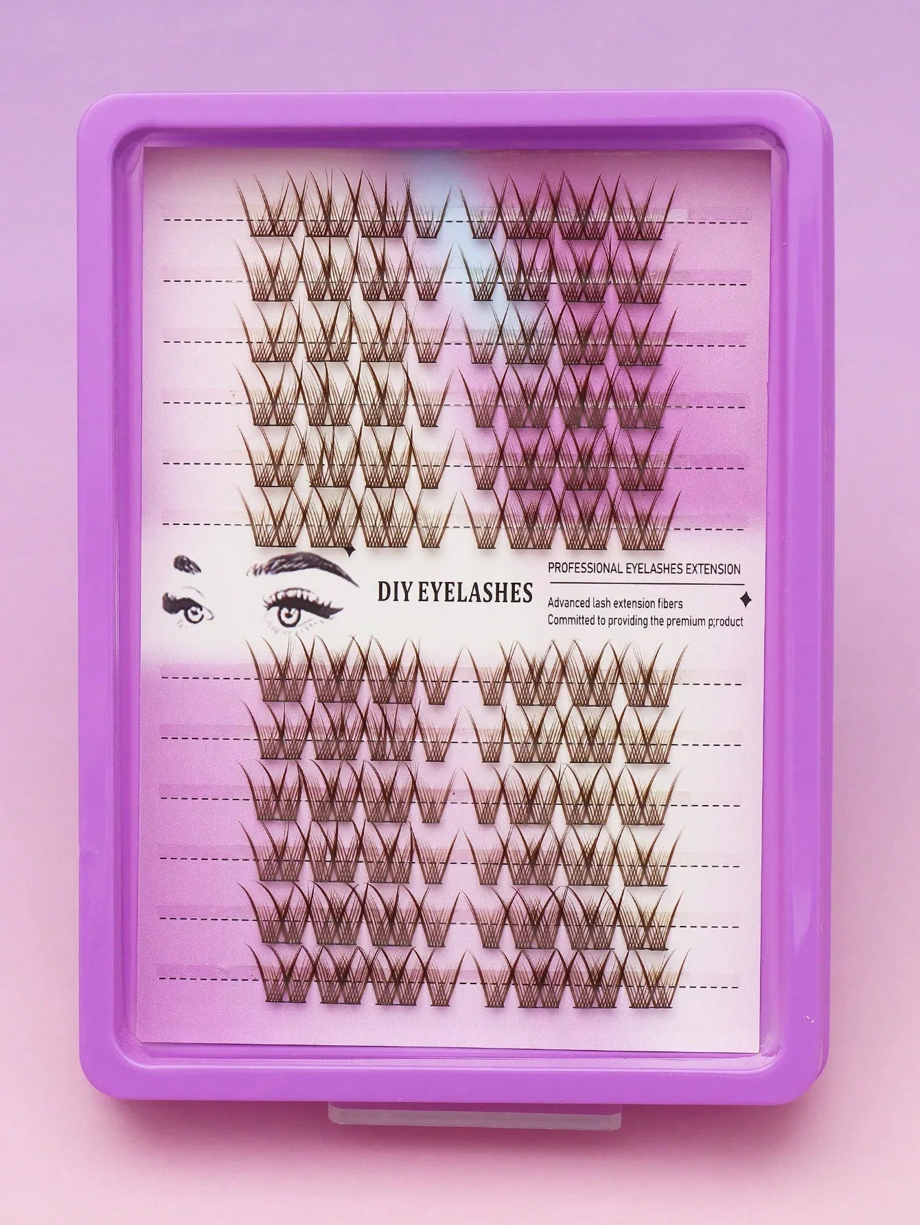 Ayr 80PCS C curl brown style Eyelash Extension Winged Individual Lashes Natural Segmented Eyelash Bundles Makeup Tools - Cozy & Co. Market