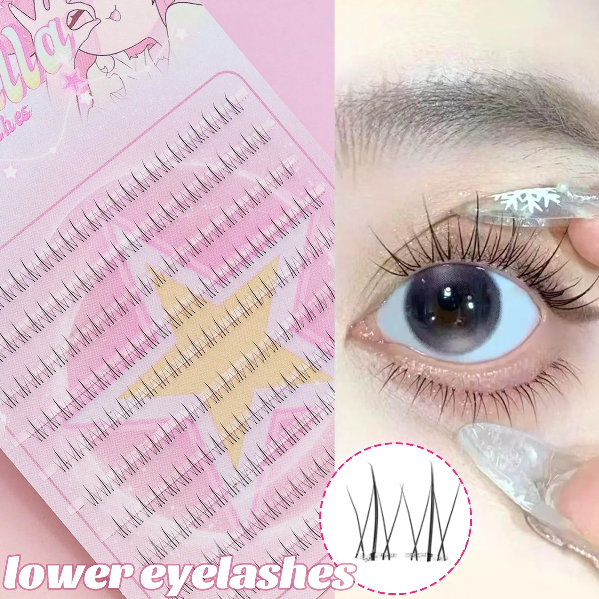Ayr 80PCS C curl brown style Eyelash Extension Winged Individual Lashes Natural Segmented Eyelash Bundles Makeup Tools - Cozy & Co. Market