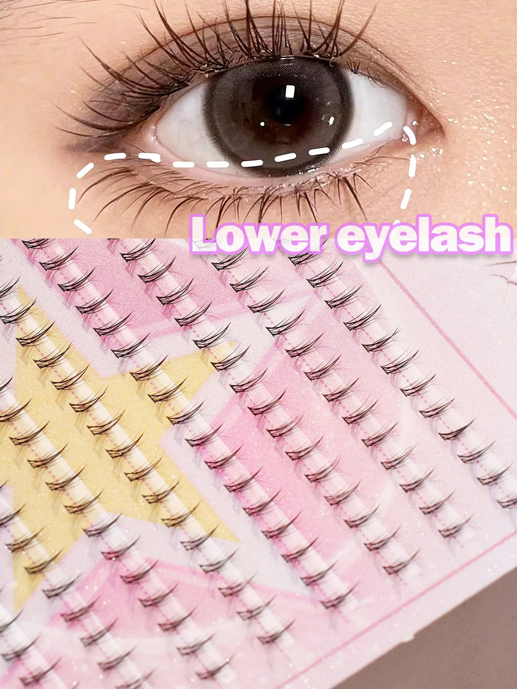 Ayr 80PCS C curl brown style Eyelash Extension Winged Individual Lashes Natural Segmented Eyelash Bundles Makeup Tools - Cozy & Co. Market