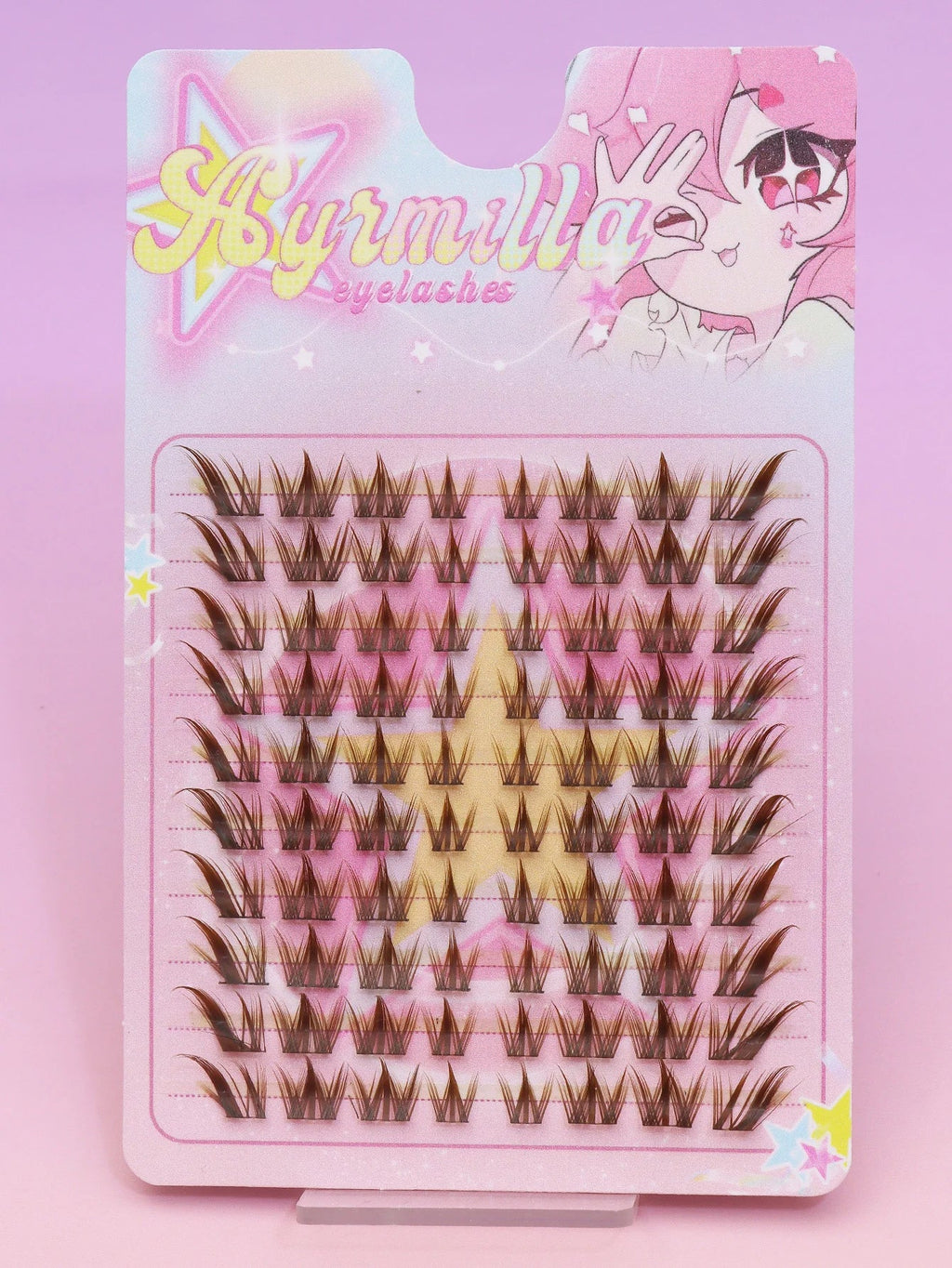 Ayr 80PCS C curl brown style Eyelash Extension Winged Individual Lashes Natural Segmented Eyelash Bundles Makeup Tools - Cozy & Co. Market