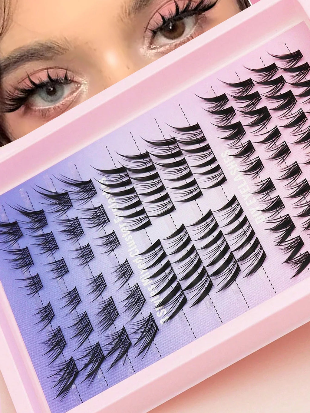 Ayr 80PCS C curl brown style Eyelash Extension Winged Individual Lashes Natural Segmented Eyelash Bundles Makeup Tools - Cozy & Co. Market